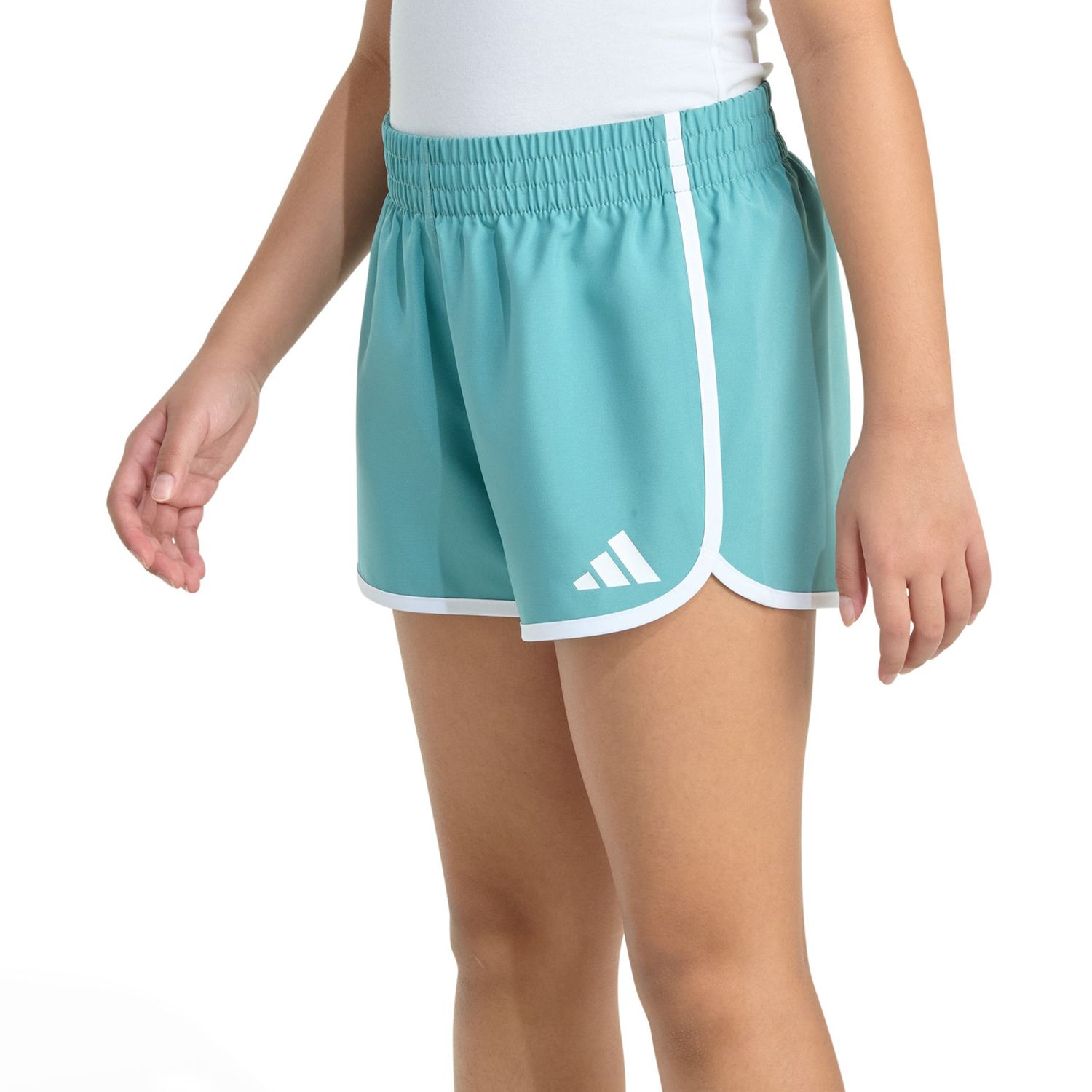 Шорты adidas Pacer для девочек, цвет: Чёрный белый — фото 3
