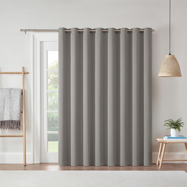 Eclipse Kendall Solid Scalloped Valance  1 Panel , 42 In Wide X 18 In Long Denim