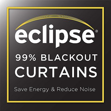eclipse Naya Blackout Geometric Thermaweave Rod Pocket 1 Window Curtain Panel