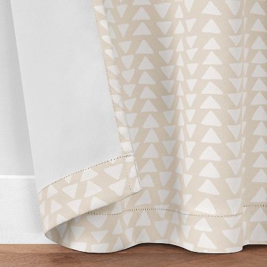 eclipse Naya Blackout Geometric Thermaweave Rod Pocket 1 Window Curtain Panel