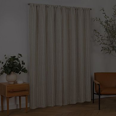 eclipse Naya Blackout Geometric Thermaweave Rod Pocket 1 Window Curtain Panel