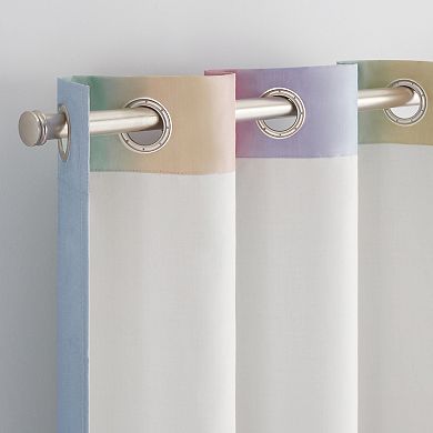 eclipse Kids 100% Blackout Rainbow Ombre 1 Window Curtain Panel