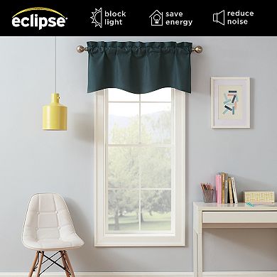 eclipse Kendall Solid Teal Scalloped 1-Panel Window Valance