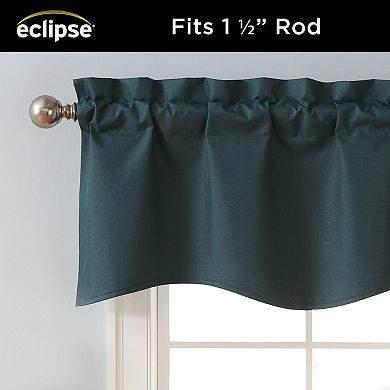 eclipse Kendall Solid Teal Scalloped 1-Panel Window Valance