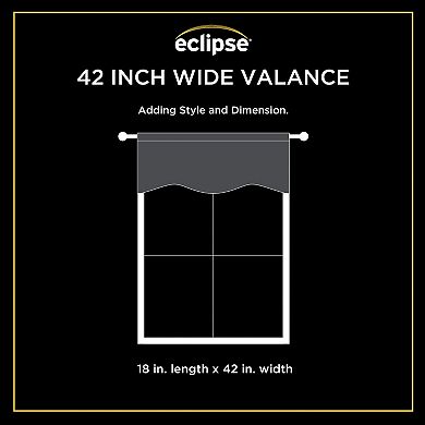 eclipse Kendall Solid Teal Scalloped 1-Panel Window Valance