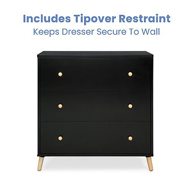 Delta Children Essex Interlocking 3-Drawer Dresser