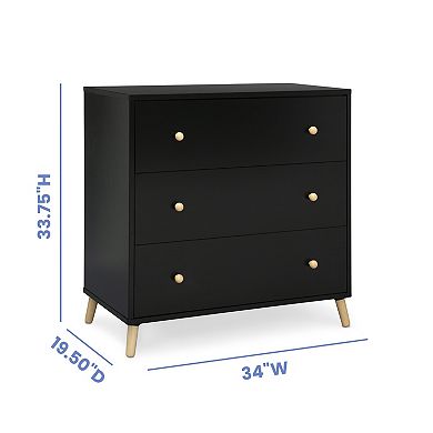 Delta Children Essex Interlocking 3-Drawer Dresser
