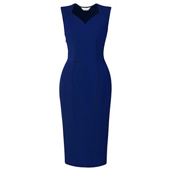 Women's Sleeveless Sheath Dresses Elegant Sweetheart Neck Pencil Dress