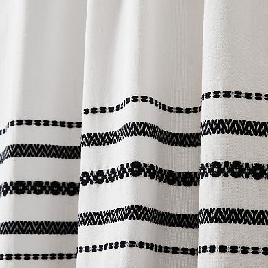 Curtainworks Global 3-Piece Striped Valance & Window Tier Set 