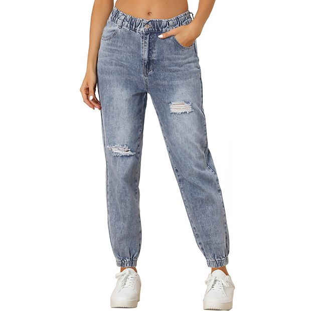 Ripped jogger jeans deals