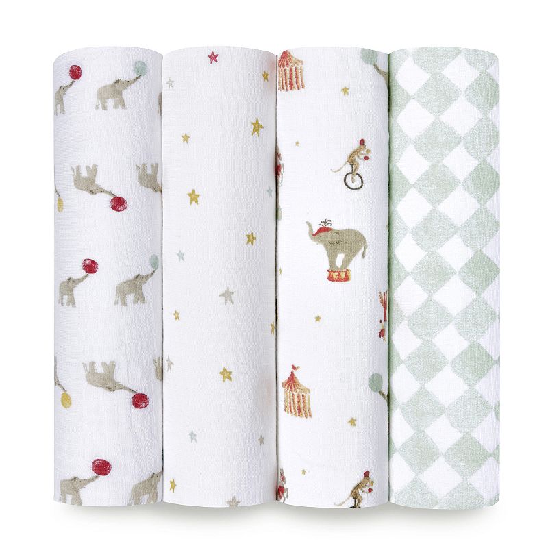 aden + anais essentials 4-pk Cotton Muslin Swaddles, Multi