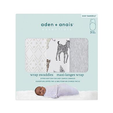 aden + anais essentials 3-pk Cotton Wrap Swaddles