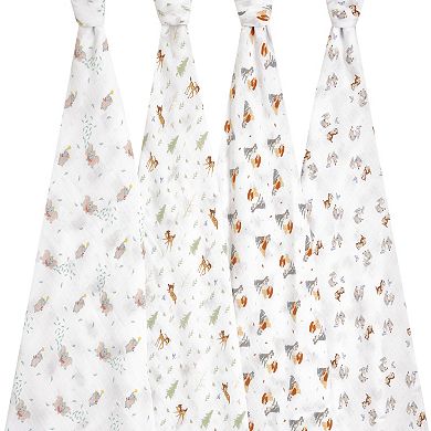 Disney Charcters 4-pk Cotton Muslin Swaddles by aden + anais