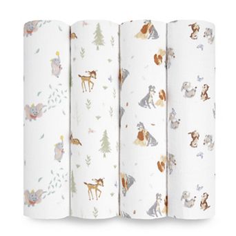 Disney Charcters 4 pk Cotton Muslin Swaddles by aden + anais
