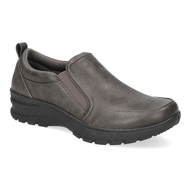 Easy Works by Easy Street Garland Slip-Resistant Flat Shoes, Women's, Size: 6.5, Gray