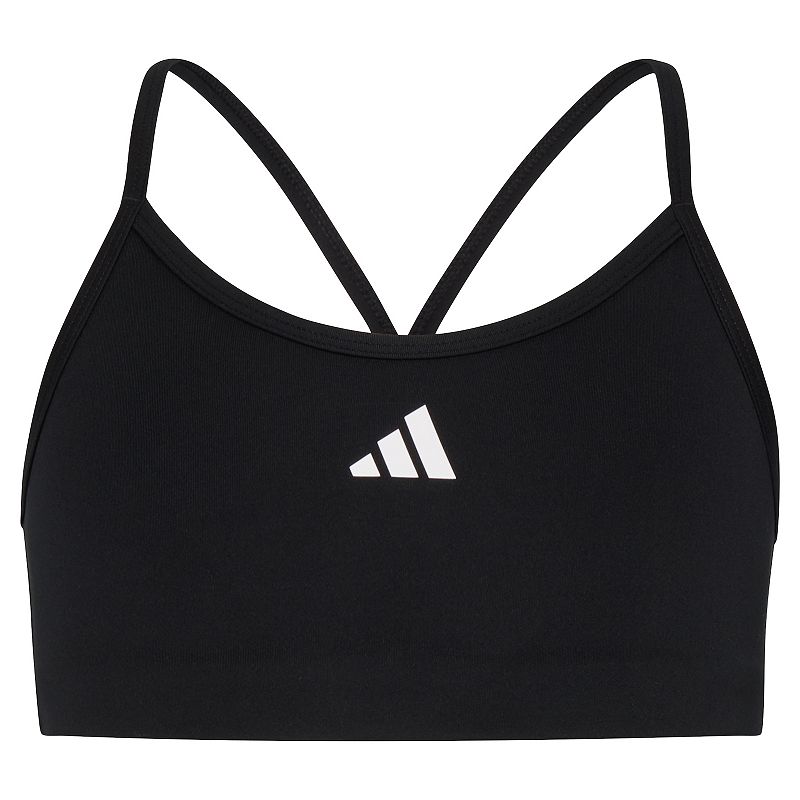 Girls 7-16 adidas Padded Y-back Bra, Girl's, Size: Medium, Black