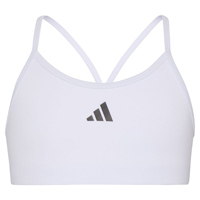 Girls 7-16 adidas Padded Y-back Bra, Girl's, Size: Medium, White