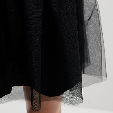 Girls 7-16 IZ Byer Solid Mesh Tutu Skirt with Under Shorts
