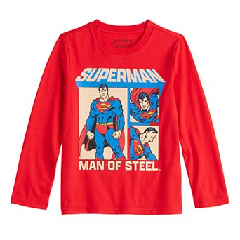 Boys 4-12 Jumping Beans® DC Comics Superman Man of Steel Classic Long Sleeve Graphic Tee