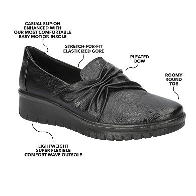 Easy Street Women's Faith Comfort Bow Detail Slip-on Shoes