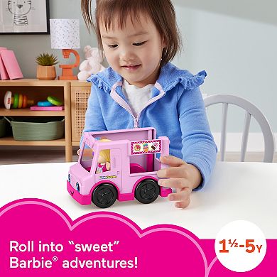 Fisher Price Little People Barbie Ice Cream Truck Push-Along Toy Car with Character Figure