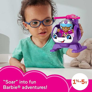 Fisher Price Little People Barbie Helicopter Toy with Character Figure