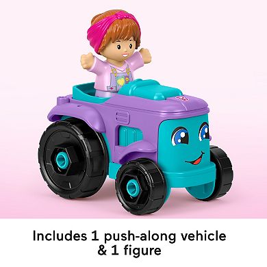 Fisher Price Little People Barbie Toy Farm Tractor Push-Along Vehicle with Figure