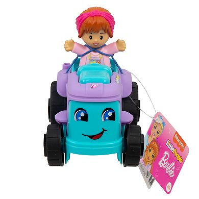 Fisher Price Little People Barbie Toy Farm Tractor Push-Along Vehicle with Figure