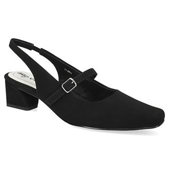 Easy Street Women's Cameo Square Toe Slingback Pumps