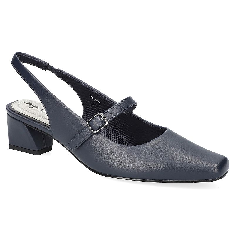Easy Street Women's Cameo Square Toe Slingback Pumps,