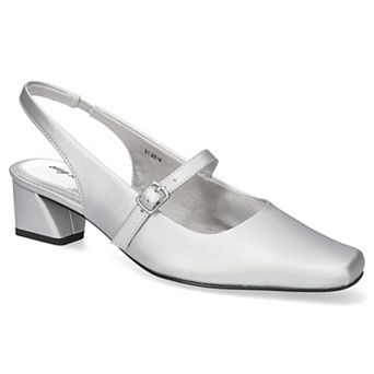 Easy Street Women's Cameo Square Toe Slingback Pumps