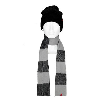 Men's Levi's® Waffle Beanie Hat & Buffalo Plaid Scarf Set
