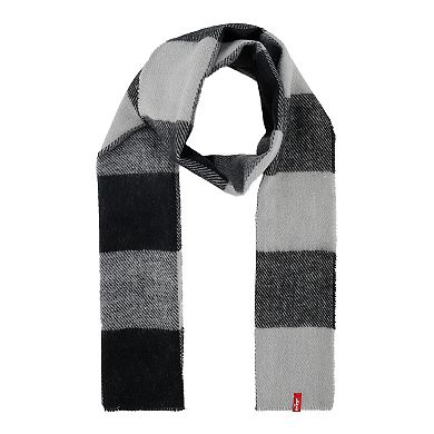 Men's Levi's® Waffle Beanie Hat & Buffalo Plaid Scarf Set