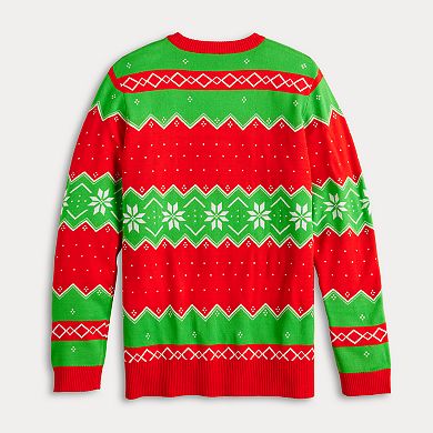 Men's Meowy Catmas Graphic Intarsia Sweater