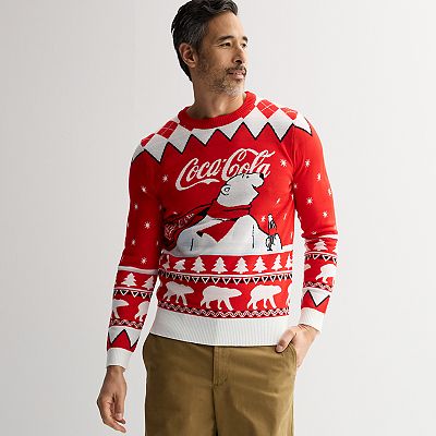 Men's Coca-Cola Polar Bear Graphic Intarsia Sweater