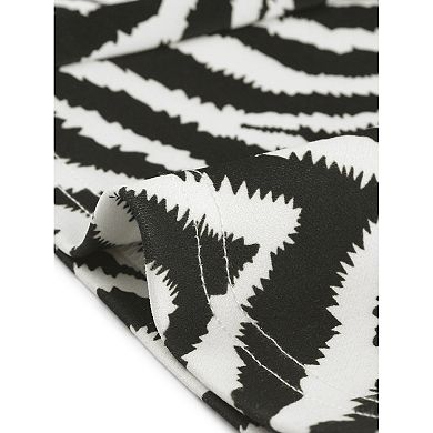 Women's Cow Zebra Print High Waist Casual Flare Bell Bottom Stretch Long Pants