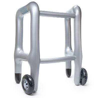2 Pc Set Inflatable Walker And Cane, Over The Hill Gag Gift Birthday Decorations