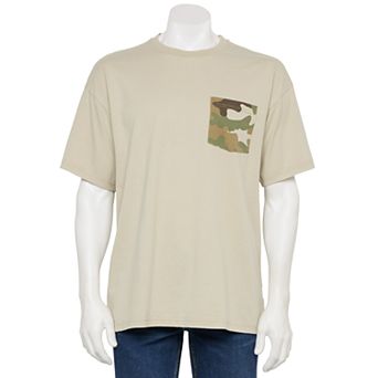 Men's Hollywood Oversized Camo Pocket Graphic T-Shirt