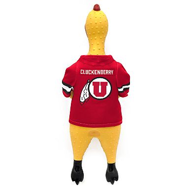 NCAA Utah Utes Team Rubber Chicken Pet Toy