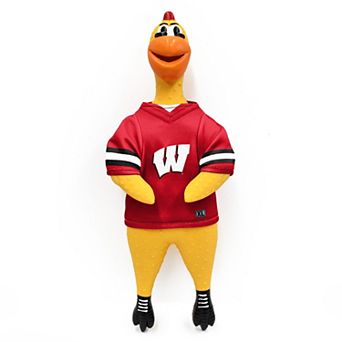 NCAA Wisconsin Rubber Chicken Pet Toy