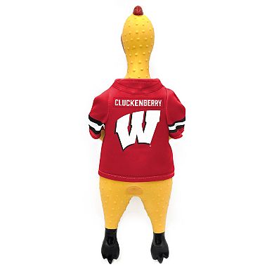 NCAA Wisconsin Rubber Chicken Pet Toy