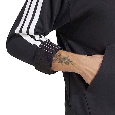 Mens adidas Essentials 3-Stripes French Terry Sportswear Hoodie