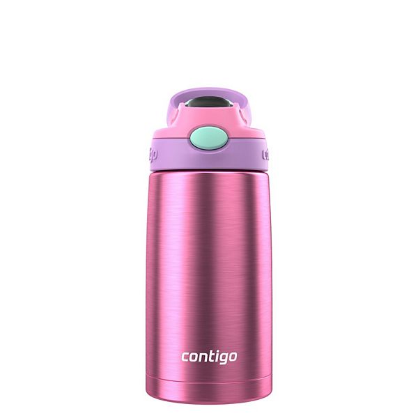 Contigo Kids Stainless Steel 13 oz. Water Bottle with Redesigned AUTOSPOUT® Straw - Pink