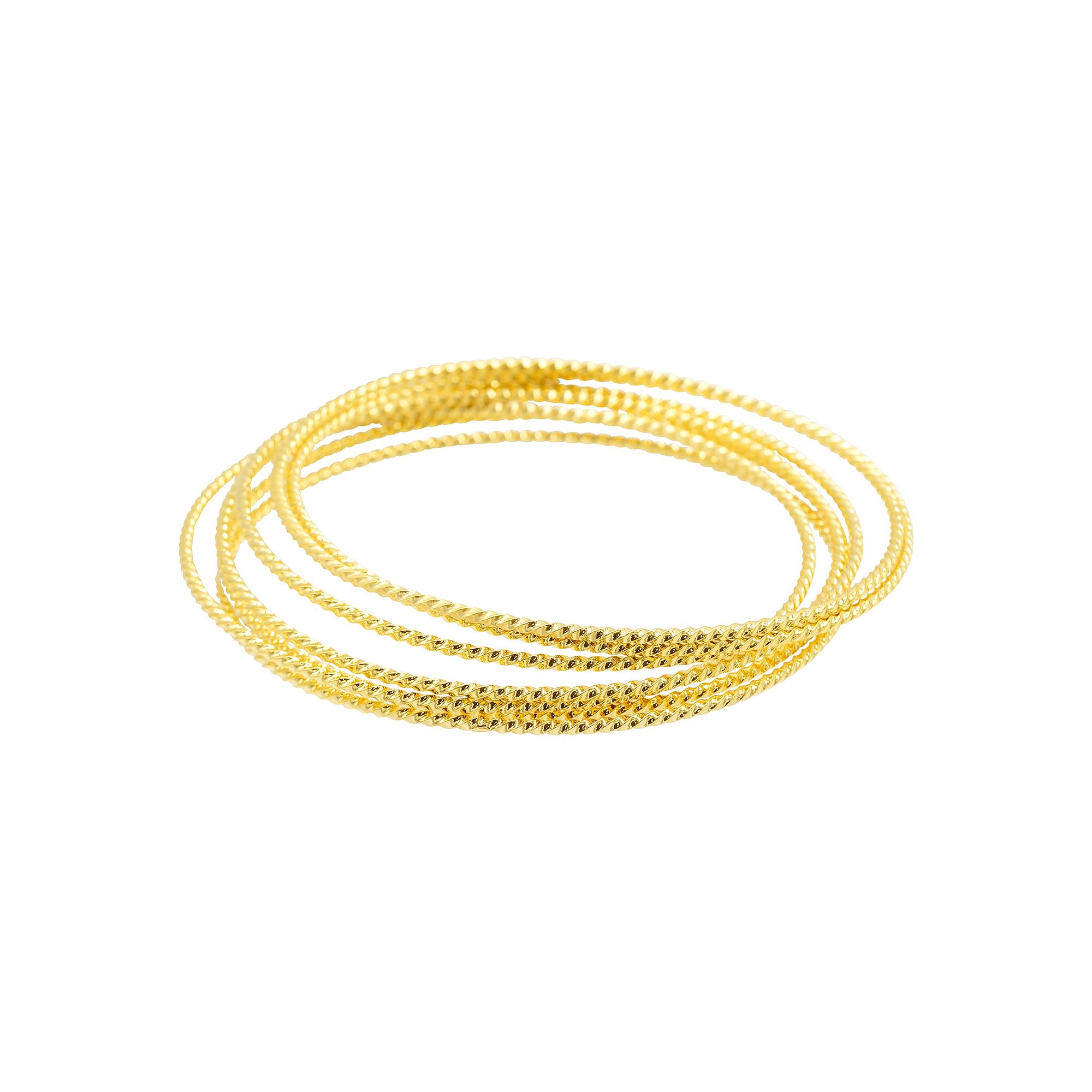 Adornia 14k Gold Plated 7-Piece Skinny Bangle Set, Womens, Size: 8.5, G
