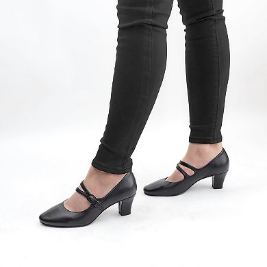Women's Meryl by Easy Street Asymmetrical Mary Jane Pumps