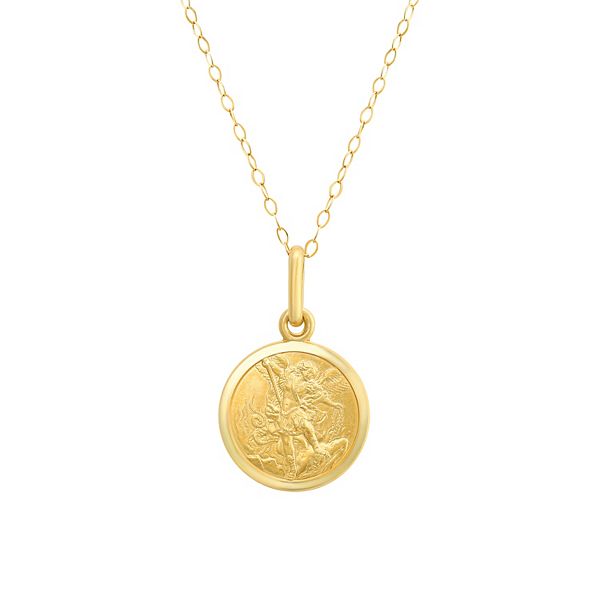 Forever 14k 14k Gold St. Michael Pendant Necklace