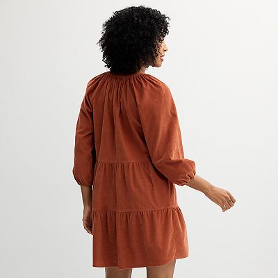 Women's Sonoma Goods For Life Tiered Corduroy Dress