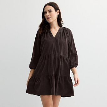 Women's Sonoma Goods For Life® Tiered Corduroy Dress