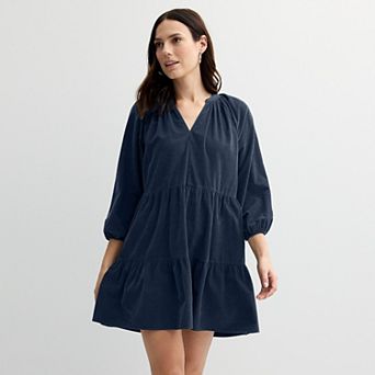 Women's Sonoma Goods For Life® Tiered Corduroy Dress