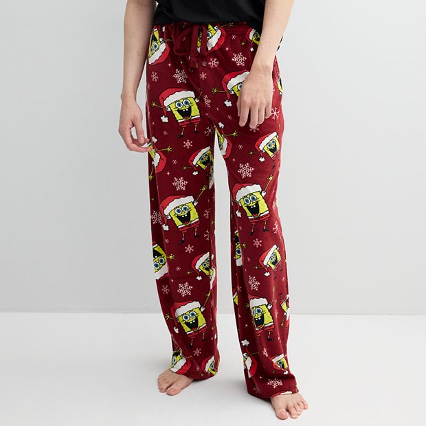 Men s SpongeBob SquarePants Holiday Pajama Pants